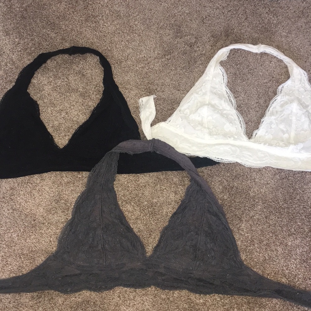 Lace halter bra bundle